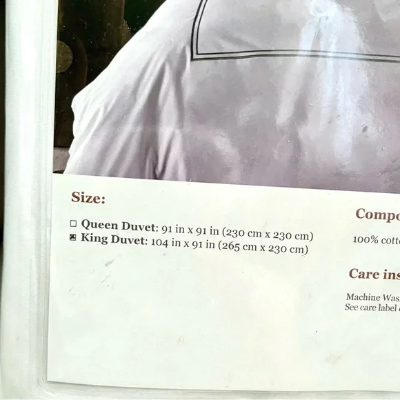 🩷 Frette At Home King duvet cover white EMBROIDERED percale stitch